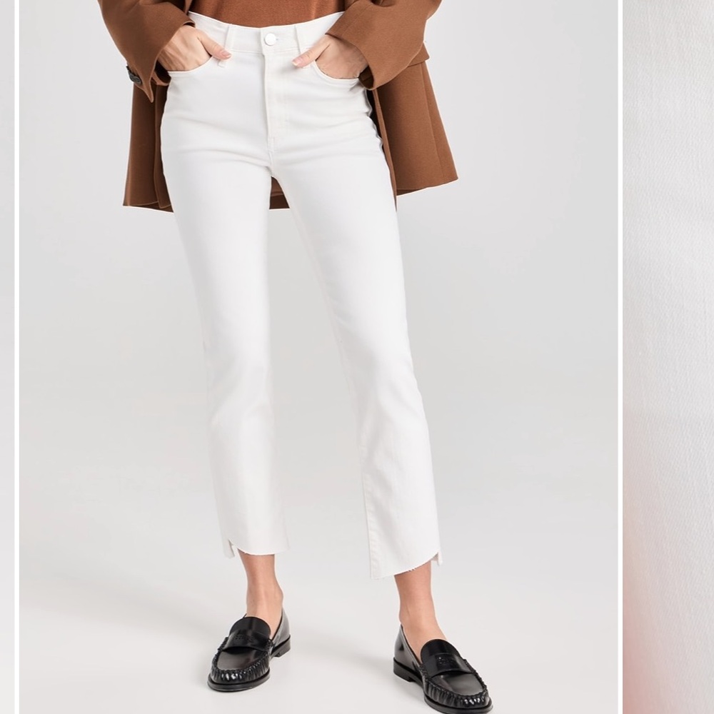 NWT FRAME Denim Le High Straight Leg White Jean Size 32